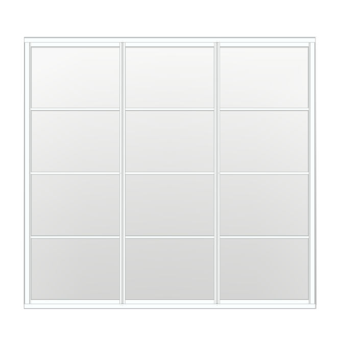 Skantrae SlimSeries Alu - Metalen Scheidingswand Wit